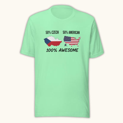 50% Czech 50% American 100% Awesome – Unisex T-Shirt