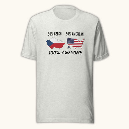 50% Czech 50% American 100% Awesome – Unisex T-Shirt