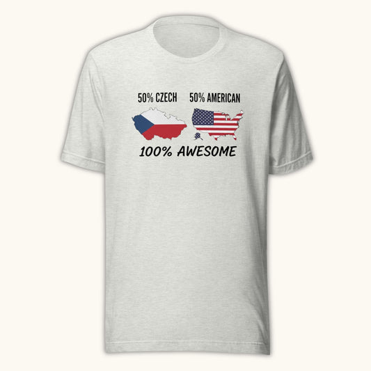 50% Czech 50% American 100% Awesome – Unisex T-Shirt