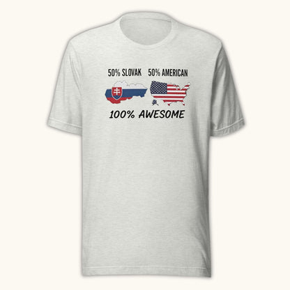 50% Slovak 50% American 100% Awesome – Unisex T-Shirt