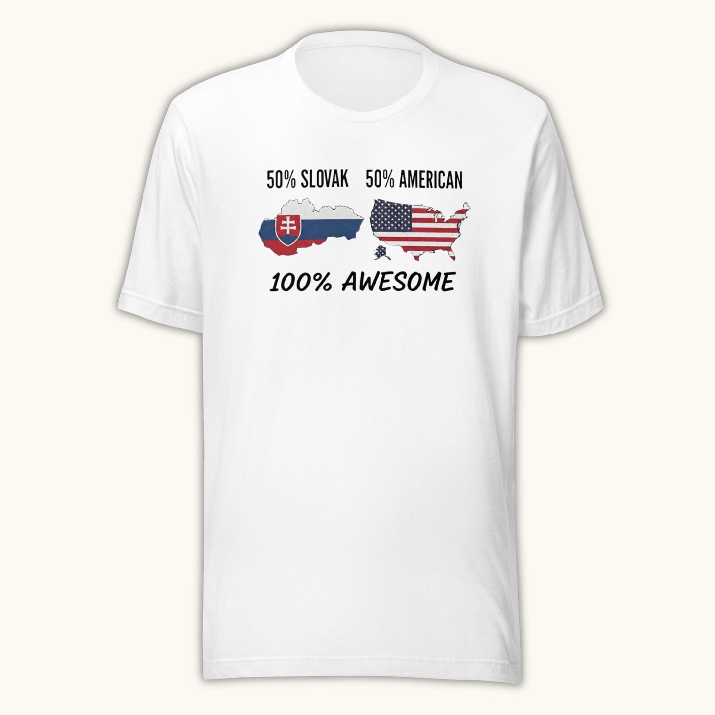 50% Slovak 50% American 100% Awesome – Unisex T-Shirt