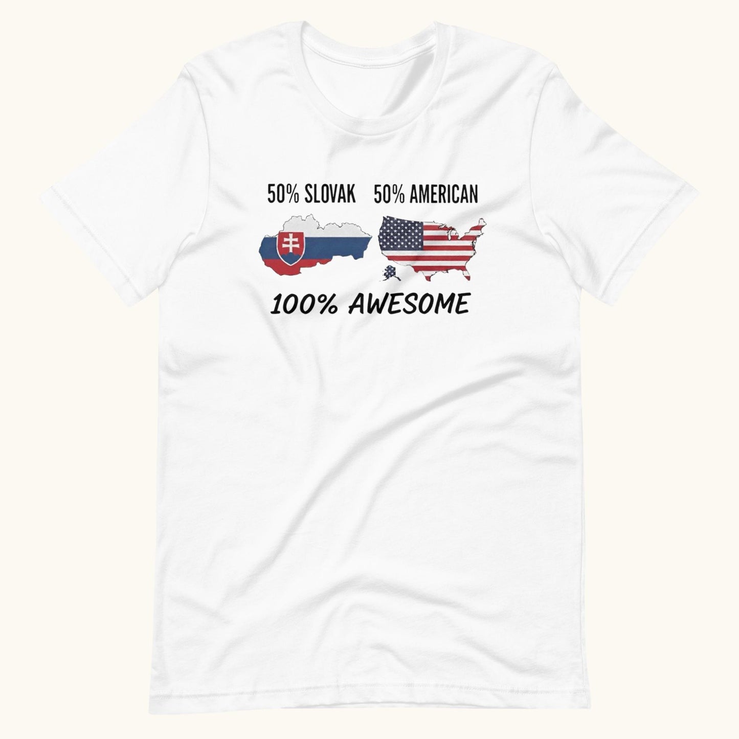 50% Slovak 50% American 100% Awesome – Unisex T-Shirt