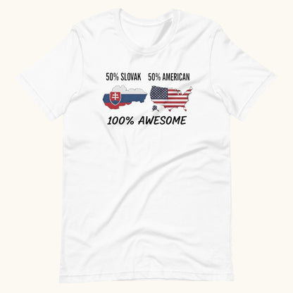 50% Slovak 50% American 100% Awesome – Unisex T-Shirt