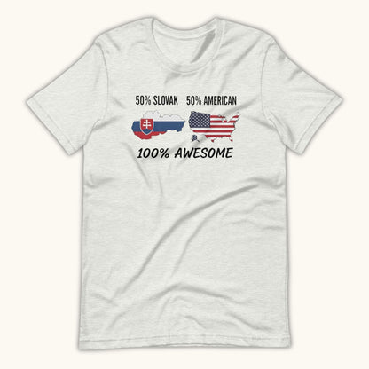 50% Slovak 50% American 100% Awesome – Unisex T-Shirt