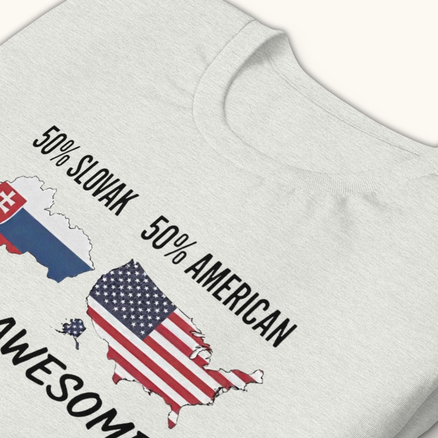 50% Slovak 50% American 100% Awesome – Unisex T-Shirt
