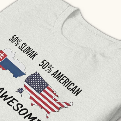 50% Slovak 50% American 100% Awesome – Unisex T-Shirt