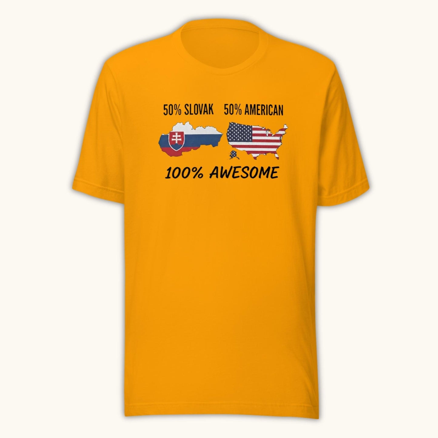 50% Slovak 50% American 100% Awesome – Unisex T-Shirt