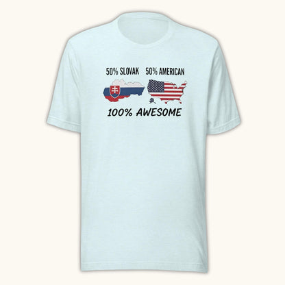 50% Slovak 50% American 100% Awesome – Unisex T-Shirt