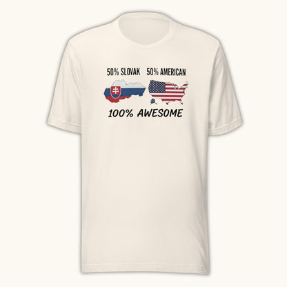 50% Slovak 50% American 100% Awesome – Unisex T-Shirt