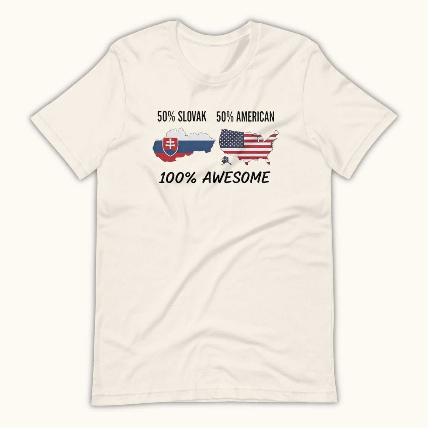 50% Slovak 50% American 100% Awesome – Unisex T-Shirt