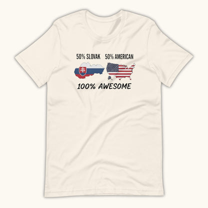 50% Slovak 50% American 100% Awesome – Unisex T-Shirt