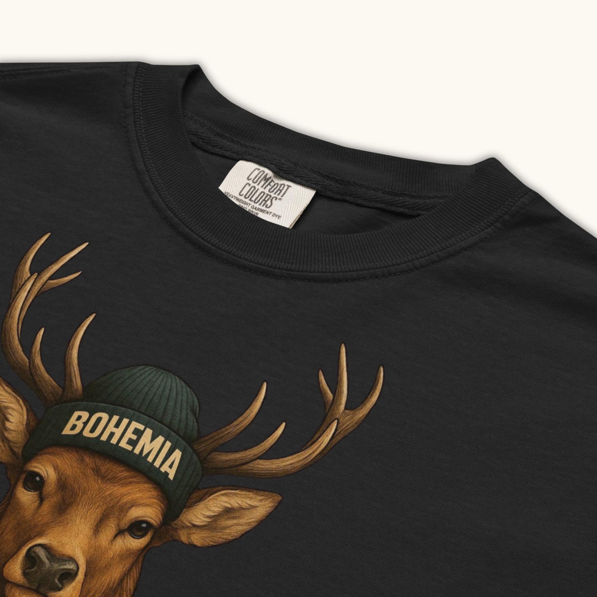 unisex red deer jelen lesní t-shirt bohemia wildlife illustration
