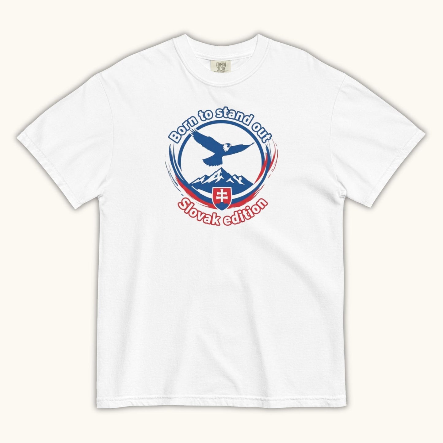 Slovak eagle t-shirt with Tatra Mountains – Born to Stand Out design