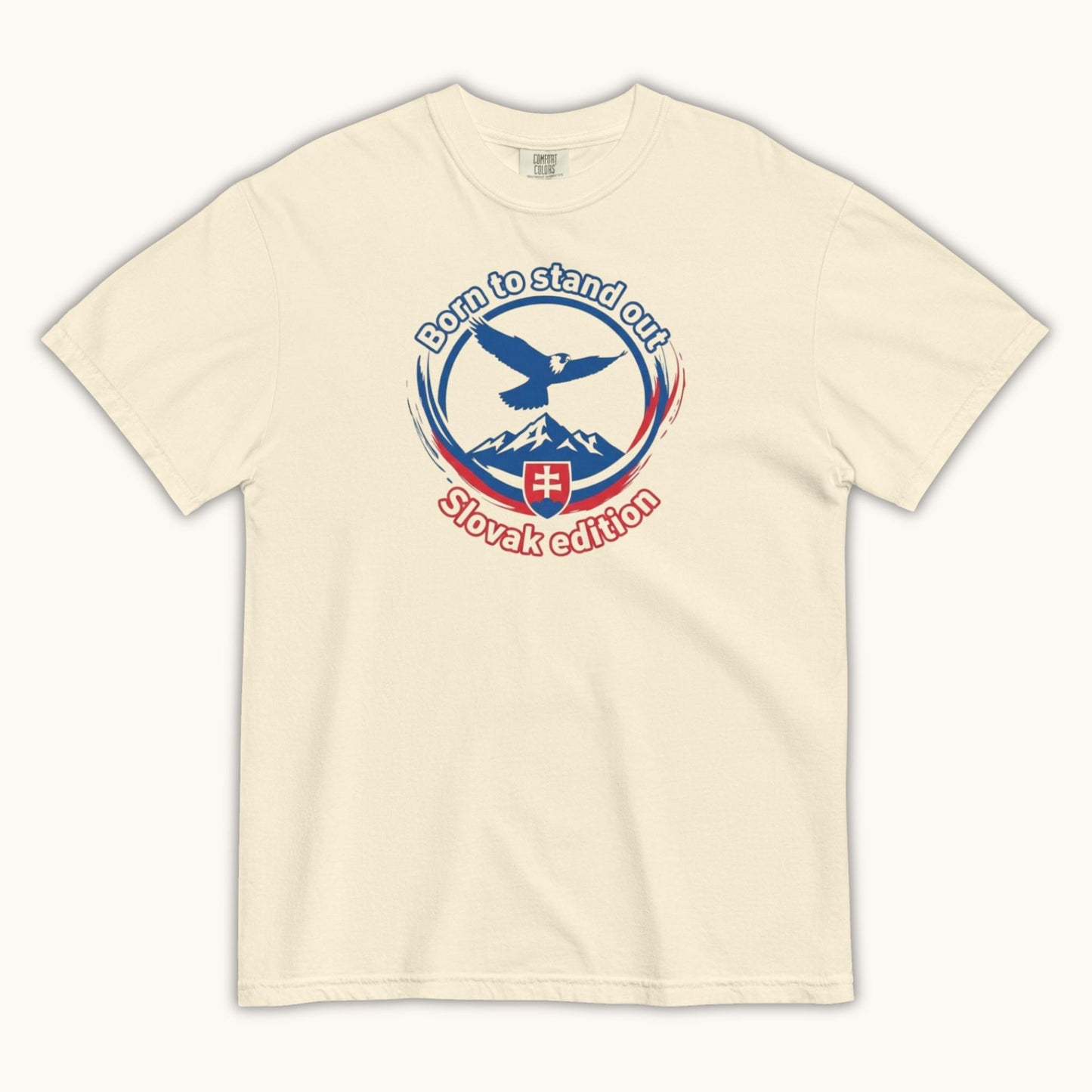 Slovak eagle t-shirt with Tatra Mountains – Born to Stand Out design