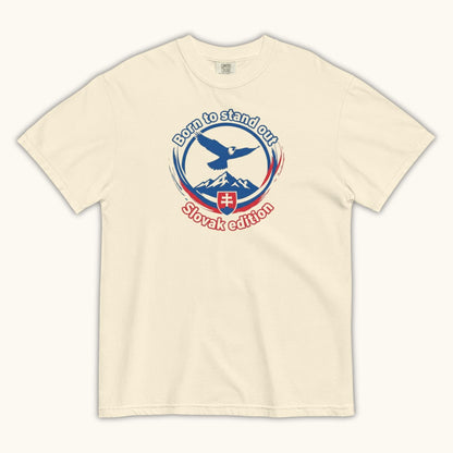 Slovak eagle t-shirt with Tatra Mountains – Born to Stand Out design