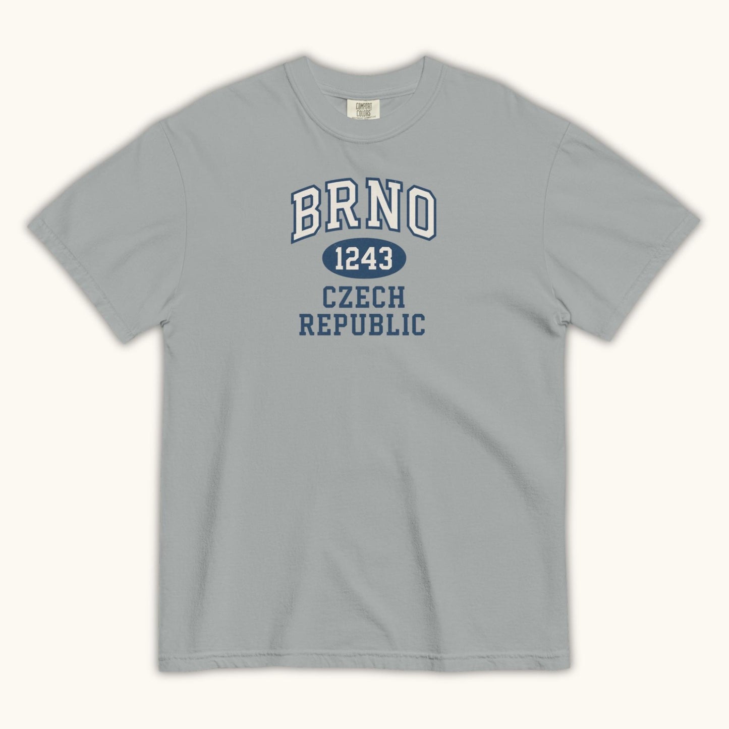 Unisex Brno 1243 Czech Republic T-shirt with collegiate style typography
