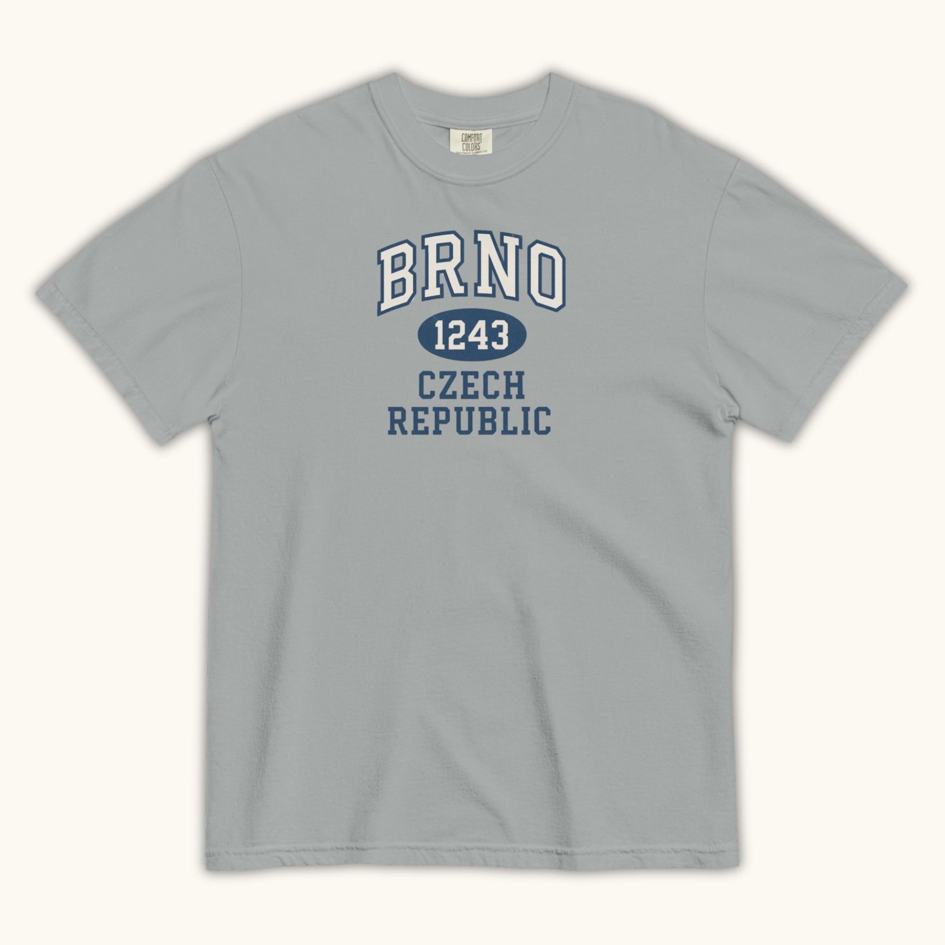 Unisex Brno 1243 Czech Republic T-shirt with collegiate style typography
