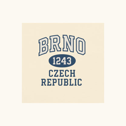 Unisex Brno 1243 Czech Republic T-shirt with collegiate style typography
