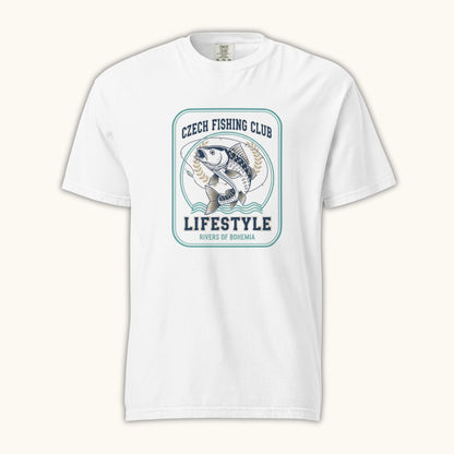 Czech Fishing Club Lifestyle t-shirt with illustrated fish design inspired by Bohemia rivers
