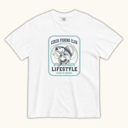 Czech Fishing Club Lifestyle t-shirt with illustrated fish design inspired by Bohemia rivers

