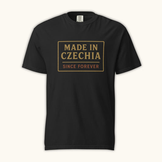 Men’s t-shirt with “Made in Czechia Since Forever” vintage heritage design
