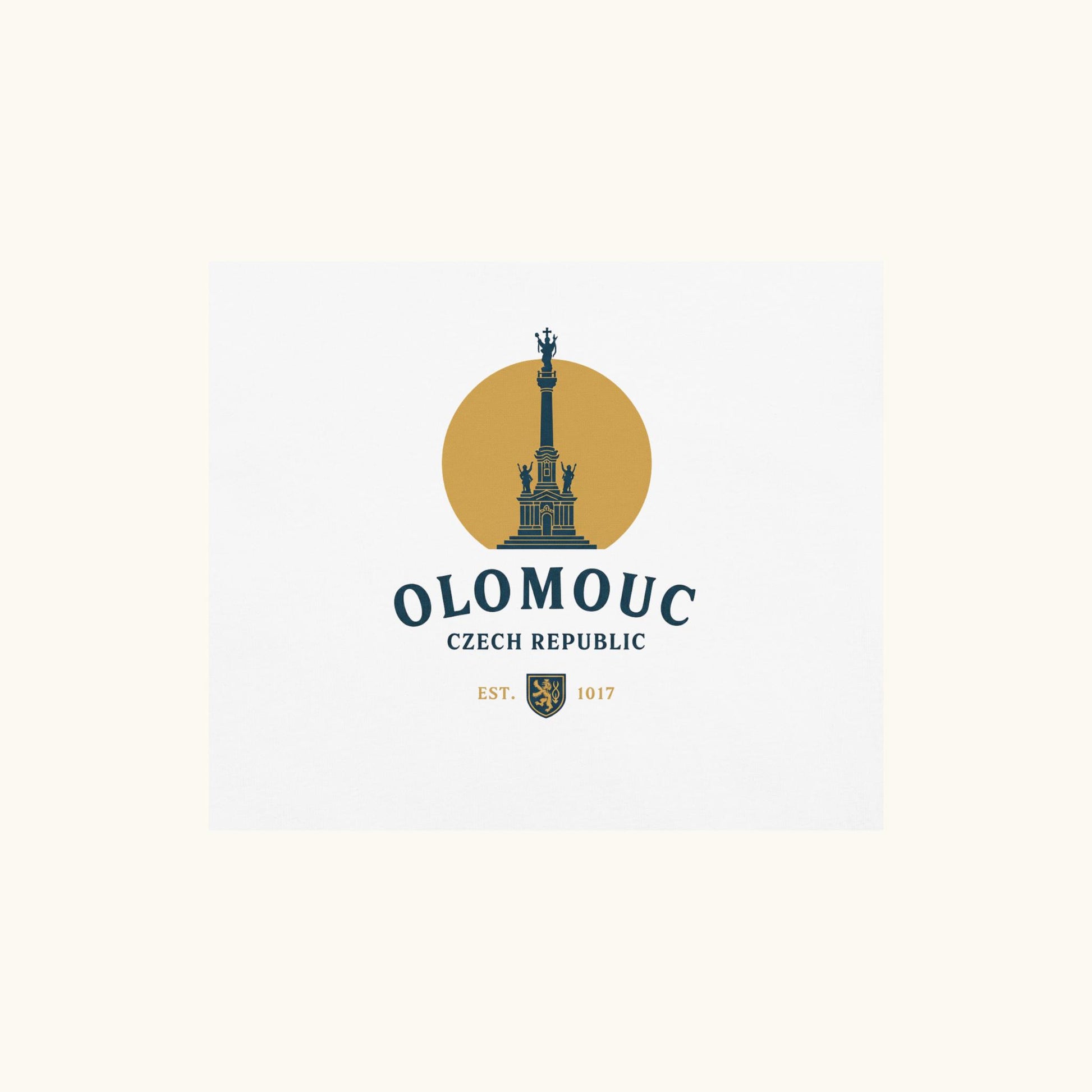 Olomouc Czech Republic t-shirt with Holy Trinity Column vintage design
