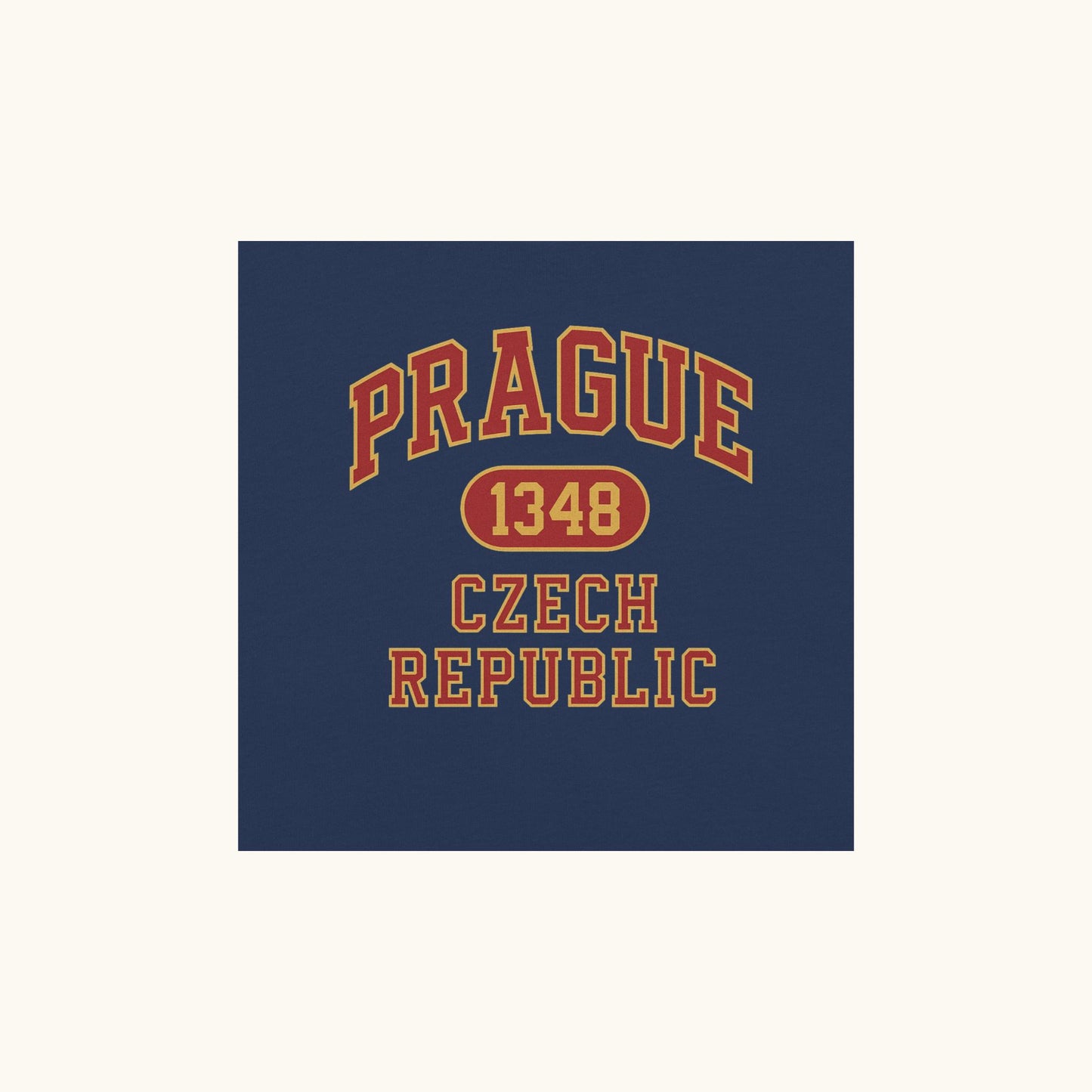 unisex t-shirt Prague 1348 collegiate design black shirt Czech Republic apparel
