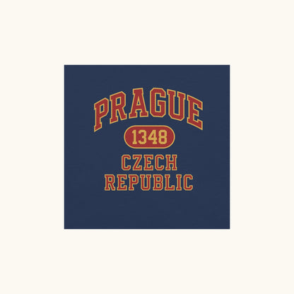 unisex t-shirt Prague 1348 collegiate design black shirt Czech Republic apparel
