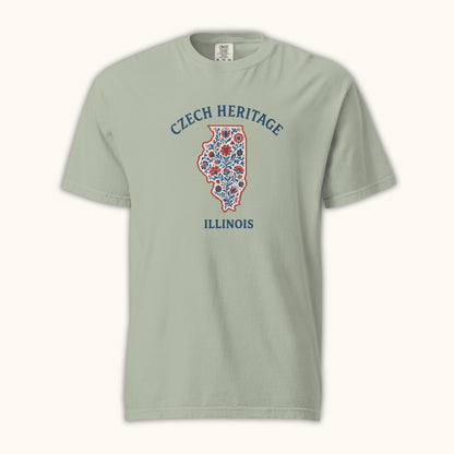 Czech Heritage Illinois T-Shirt – Czech American Folk Art Shirt