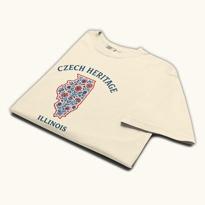Czech Heritage Illinois T-Shirt – Czech American Folk Art Shirt