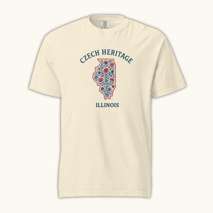 Czech Heritage Illinois T-Shirt – Czech American Folk Art Shirt
