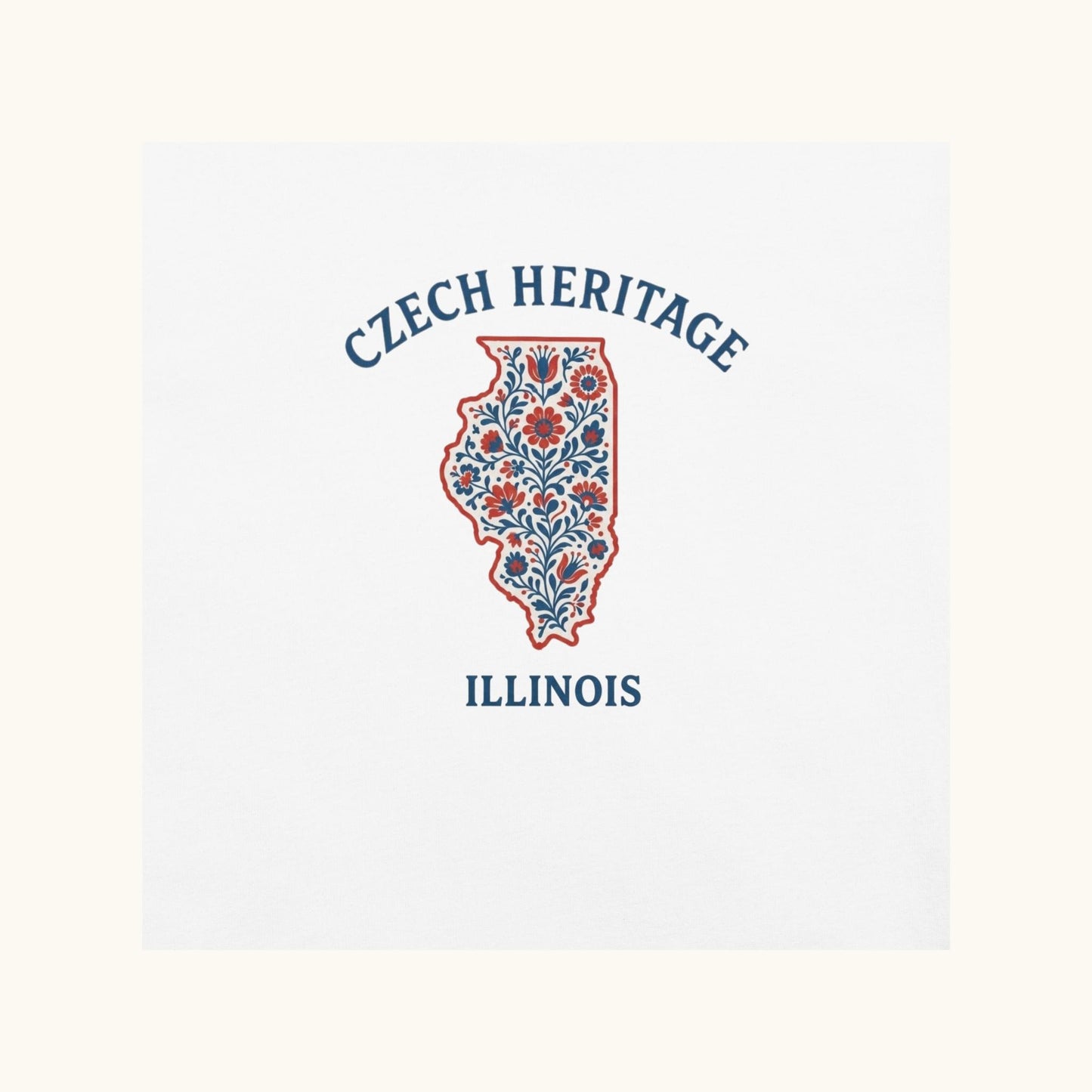 Czech Heritage Illinois T-Shirt – Czech American Folk Art Shirt