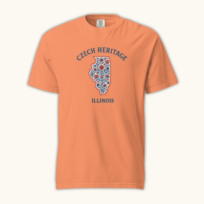 Czech Heritage Illinois T-Shirt – Czech American Folk Art Shirt