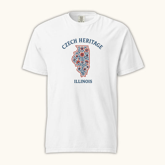 Czech Heritage Illinois T-Shirt – Czech American Folk Art Shirt