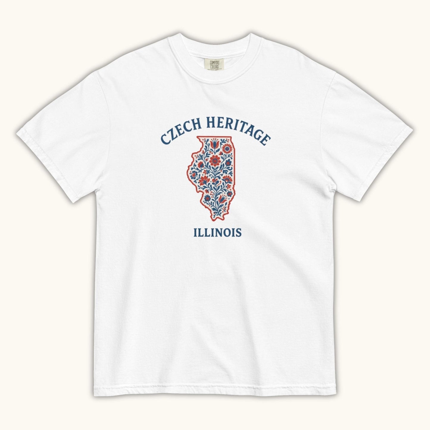 Czech Heritage Illinois T-Shirt – Czech American Folk Art Shirt