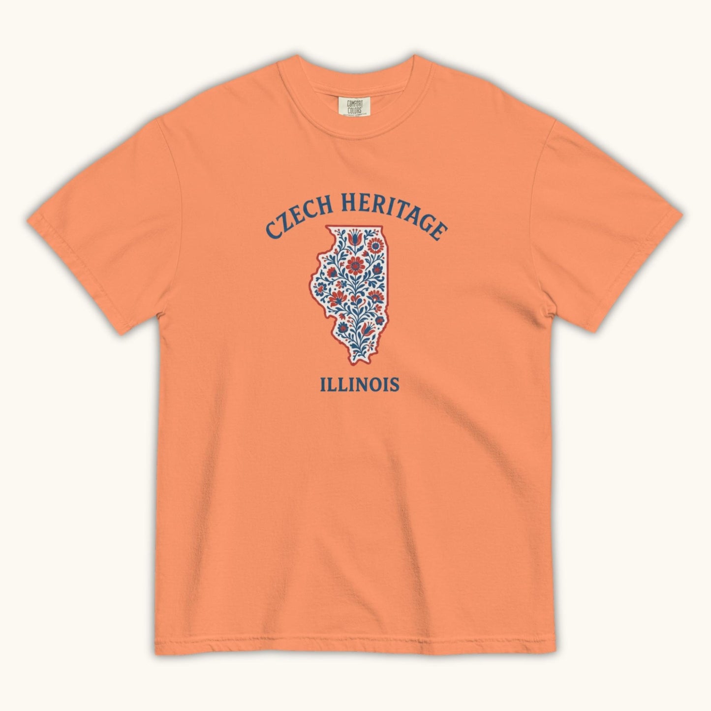 Czech Heritage Illinois T-Shirt – Czech American Folk Art Shirt