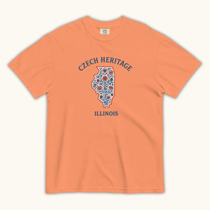 Czech Heritage Illinois T-Shirt – Czech American Folk Art Shirt