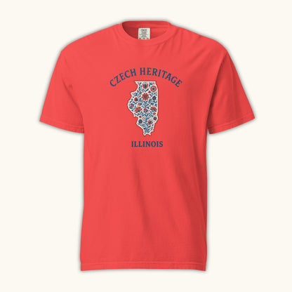 Czech Heritage Illinois T-Shirt – Czech American Folk Art Shirt