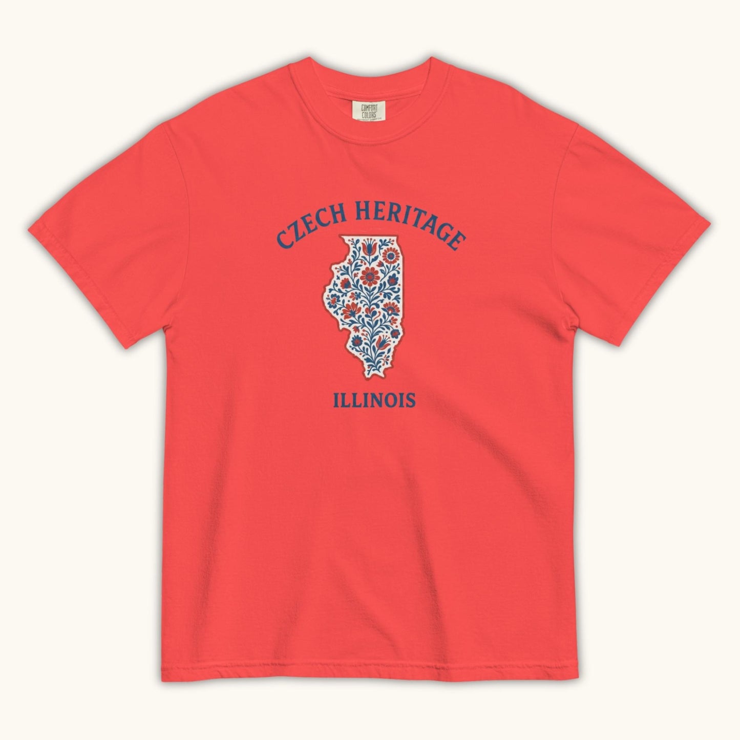 Czech Heritage Illinois T-Shirt – Czech American Folk Art Shirt