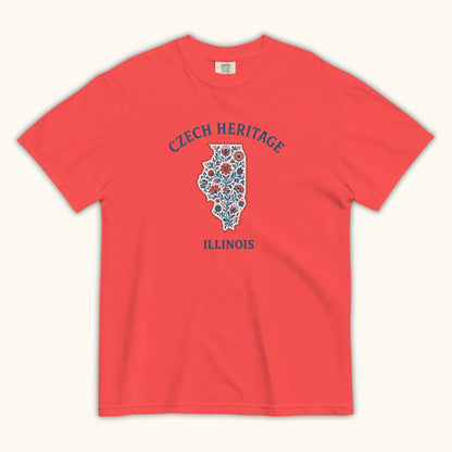 Czech Heritage Illinois T-Shirt – Czech American Folk Art Shirt