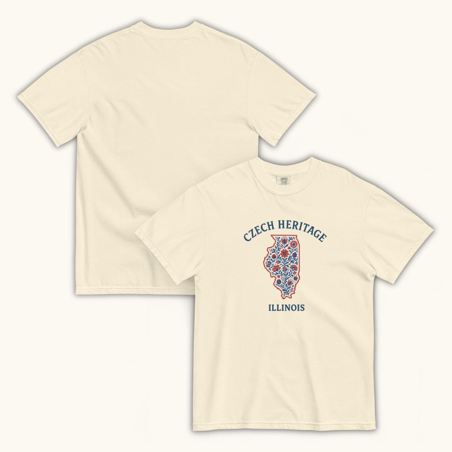 Czech Heritage Illinois T-Shirt – Czech American Folk Art Shirt