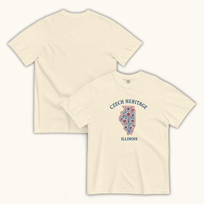 Czech Heritage Illinois T-Shirt – Czech American Folk Art Shirt