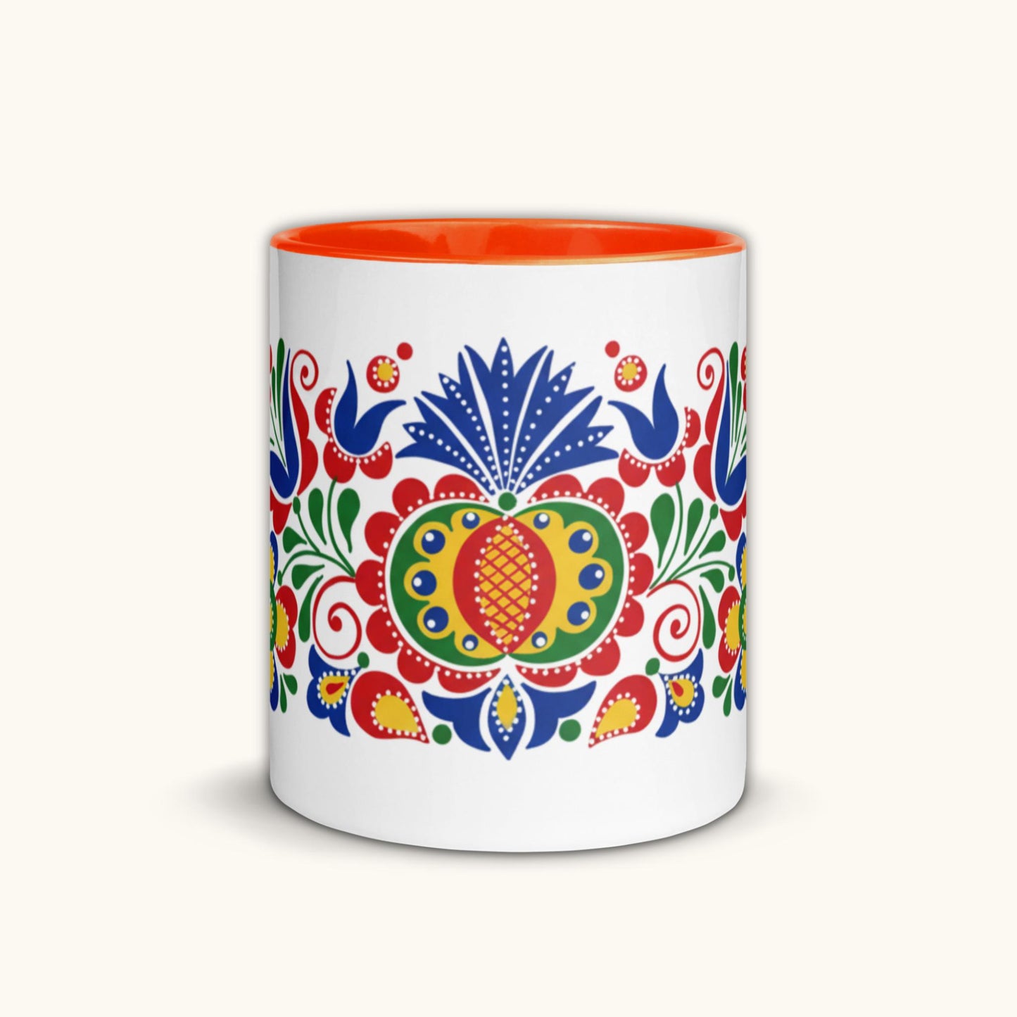 Folk Art Floral Harmony – Mug by Kamila Bartálová