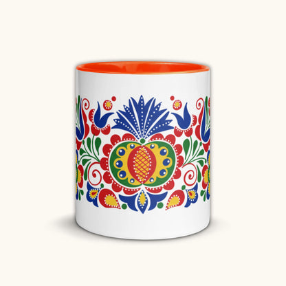 Folk Art Floral Harmony – Mug by Kamila Bartálová