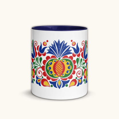 Folk Art Floral Harmony – Mug by Kamila Bartálová