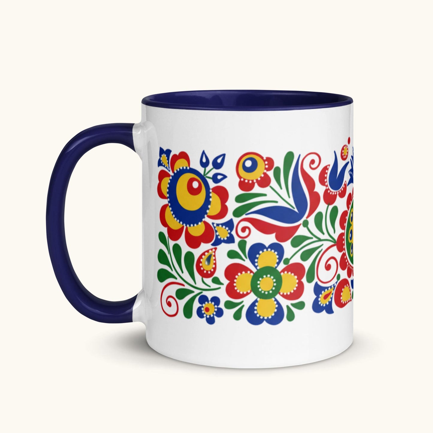 Folk Art Floral Harmony – Mug by Kamila Bartálová