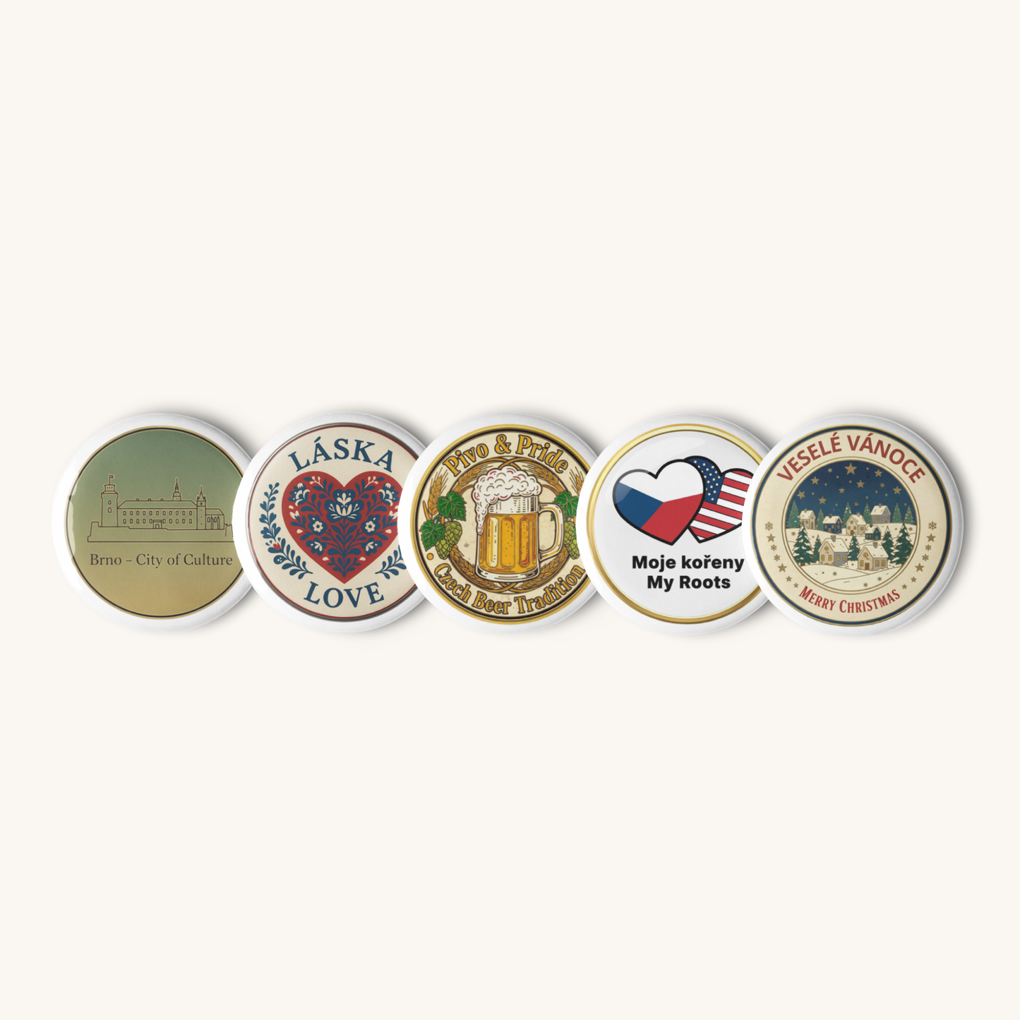 Czech Republic Pin Set – Pack of 5 Pins