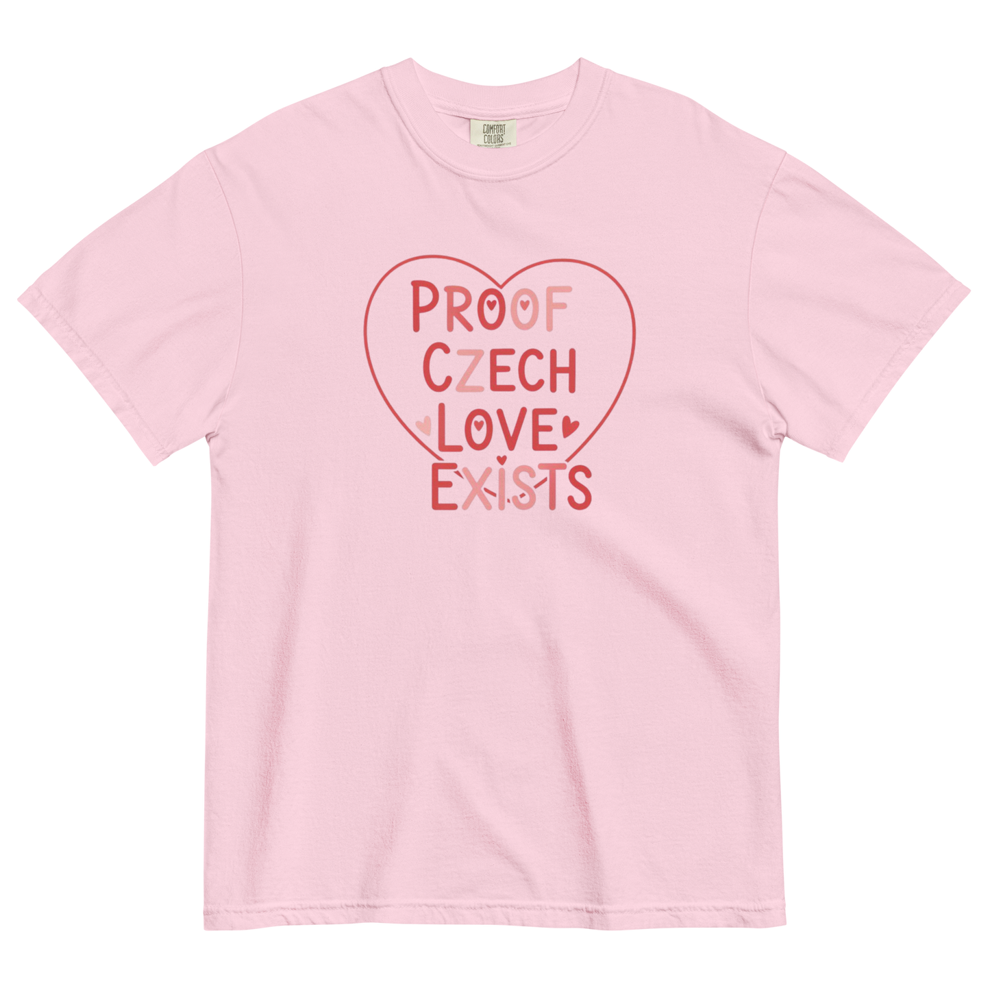 Proof Czech Love Exists T-Shirt – Czech Valentine Love Heart Shirt