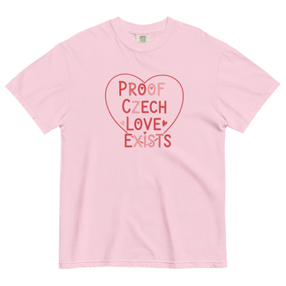 Proof Czech Love Exists T-Shirt – Czech Valentine Love Heart Shirt