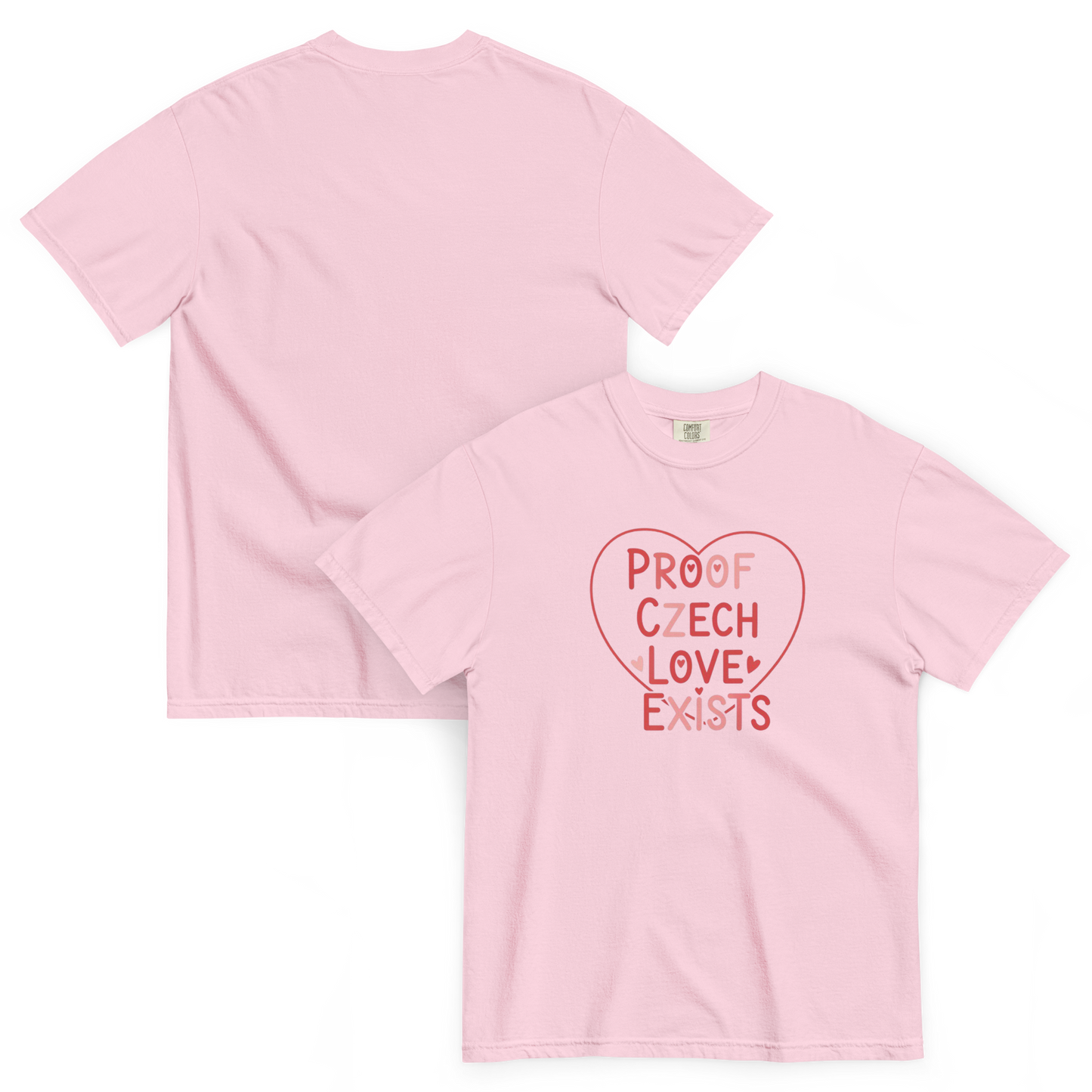 Proof Czech Love Exists T-Shirt – Czech Valentine Love Heart Shirt